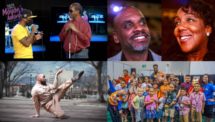 collage of photos of award winners